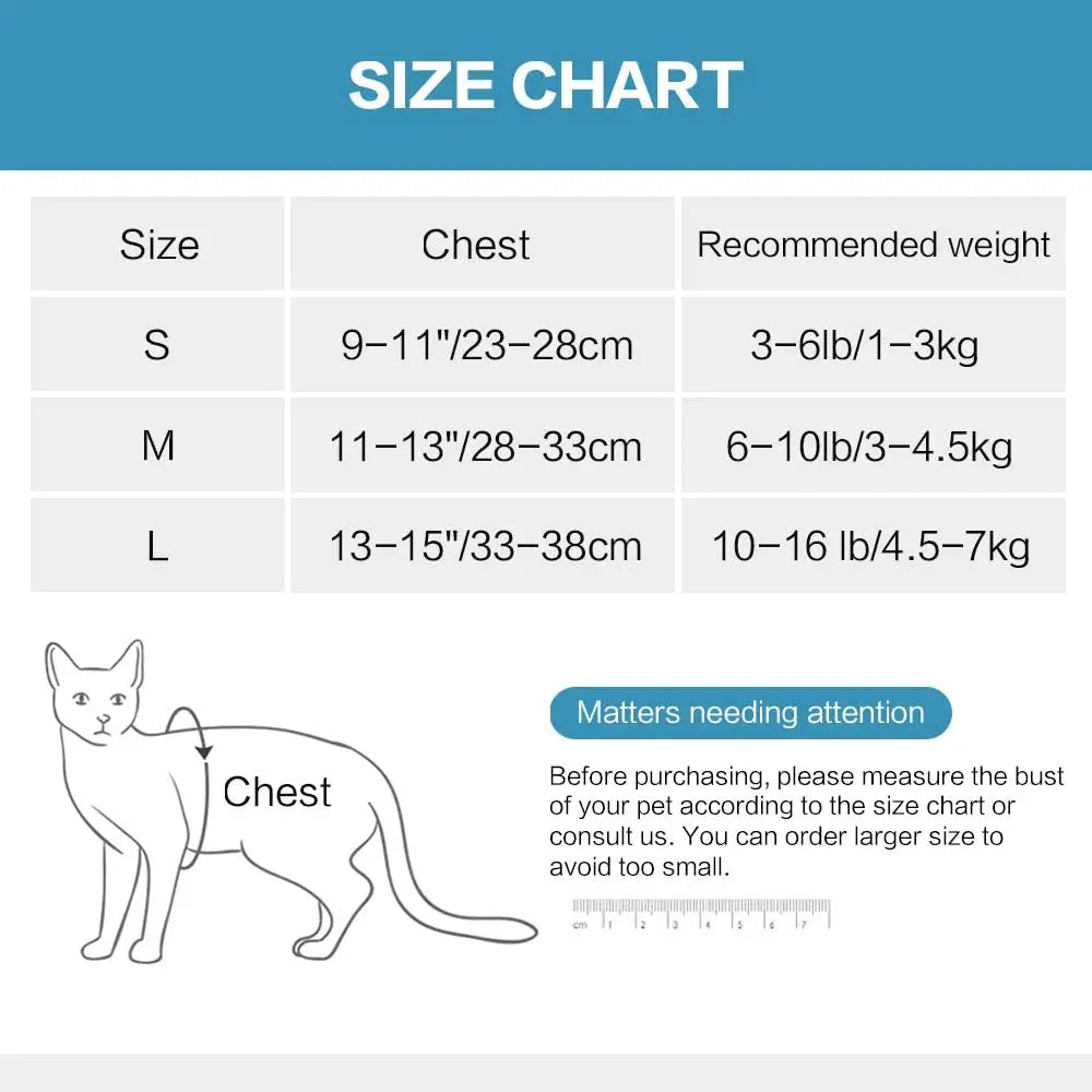 Escape-Proof Cat Harness and Lead Set