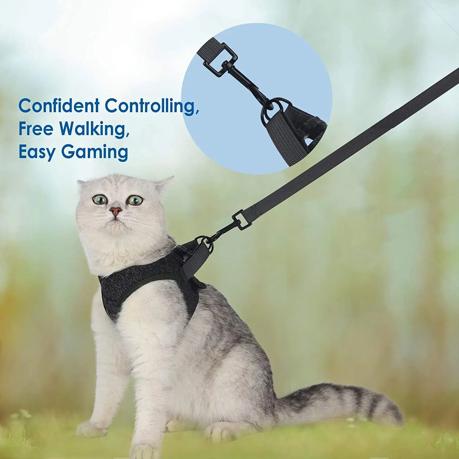 Escape-Proof Cat Harness and Lead Set