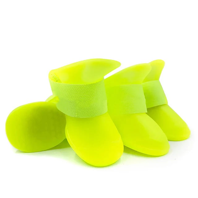 Waterproof rubber pet rain boots for dogs and cats