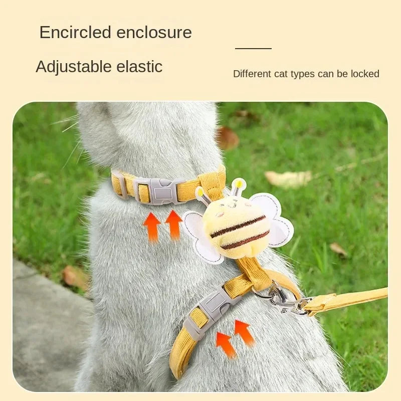 Bee Cat Harness and Lead Set