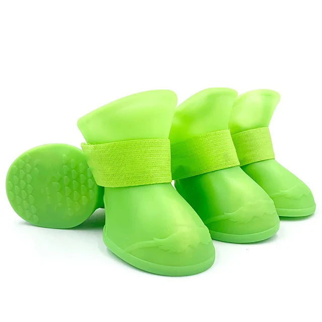 Waterproof rubber pet rain boots for dogs and cats