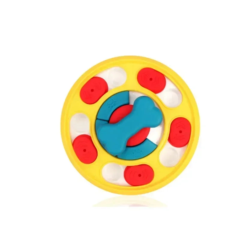 Interactive dog puzzle slow feeder bowl