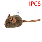 Plush mouse cat toy set for indoor play
