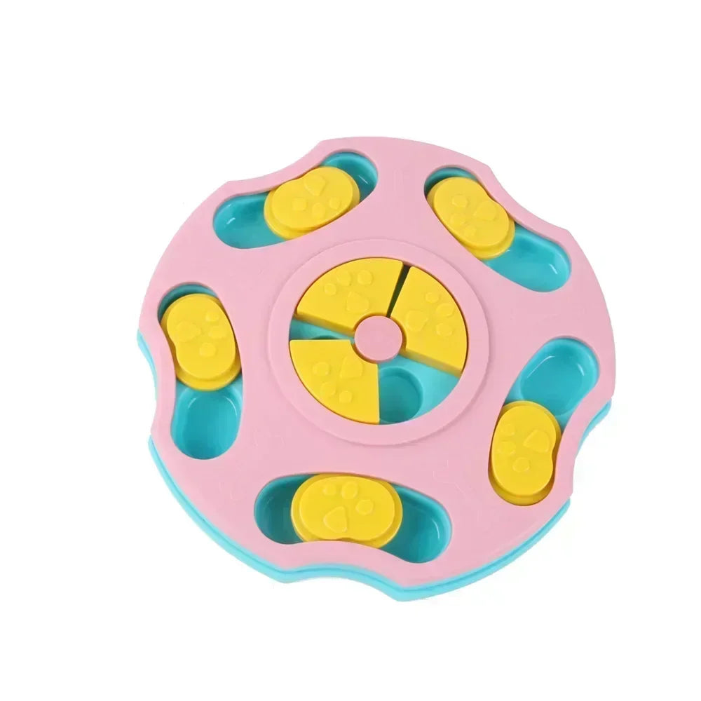 Interactive dog puzzle slow feeder bowl