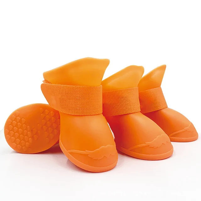Waterproof rubber pet rain boots for dogs and cats