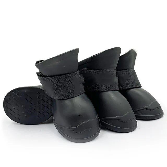 Waterproof rubber pet rain boots for dogs and cats