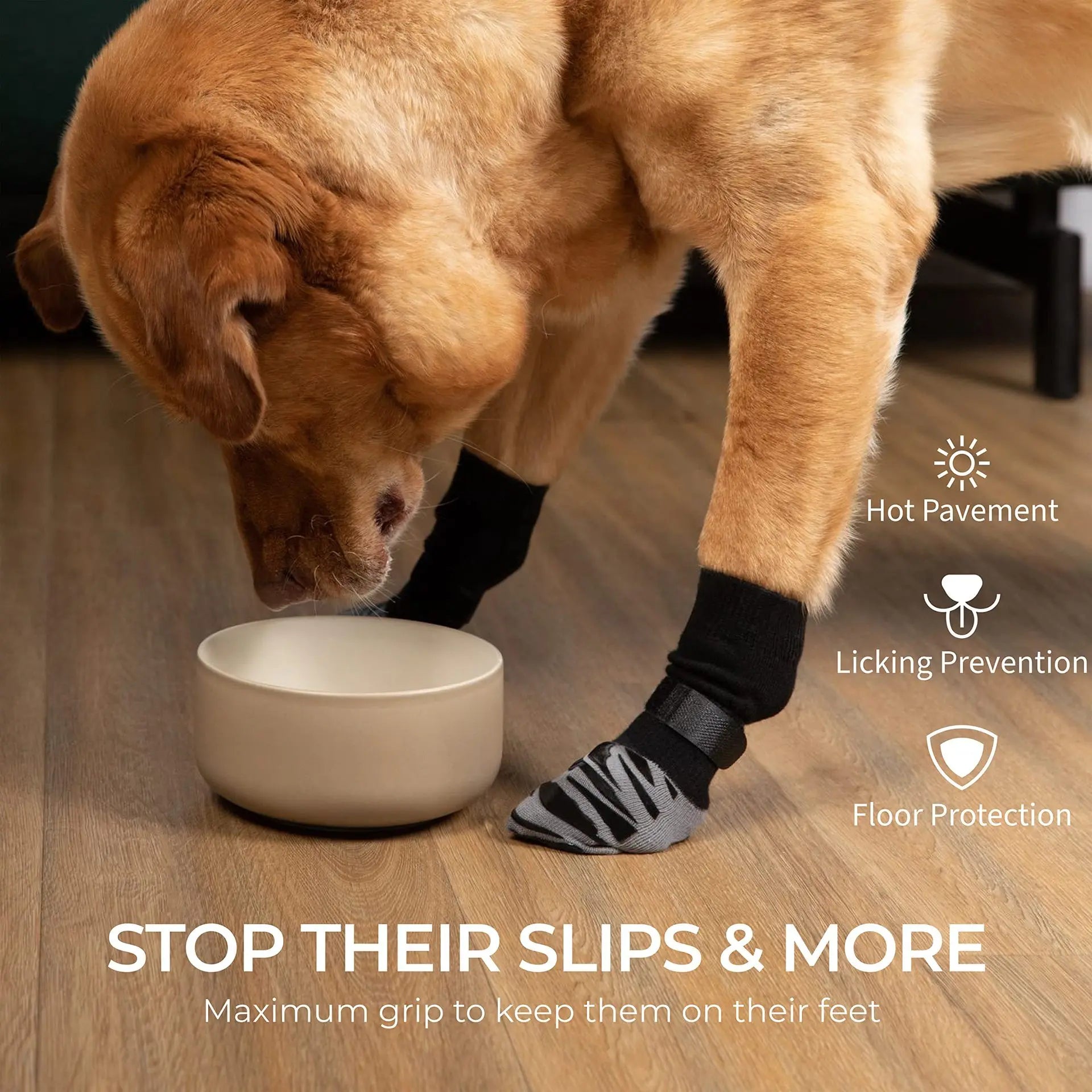 Anti-Slip Dog Socks (4 Pack)