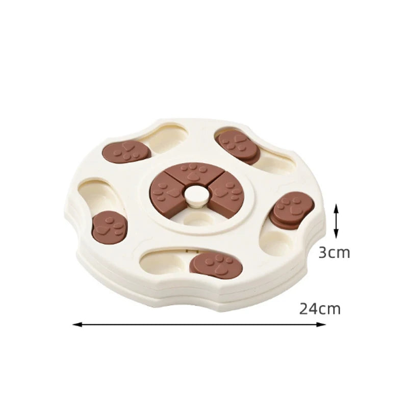Interactive dog puzzle slow feeder bowl