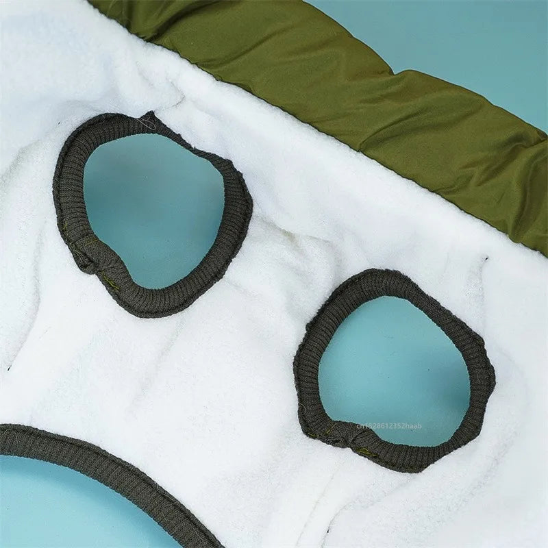 Padded Dog Jacket with Built-In Harness