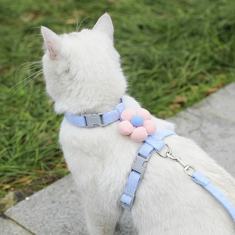 Flower Cat Harness and Lead Set