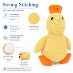 Squeaky duck plush dog toy with sound