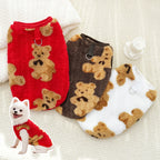 Fleece Dog Jacket with Leash Ring