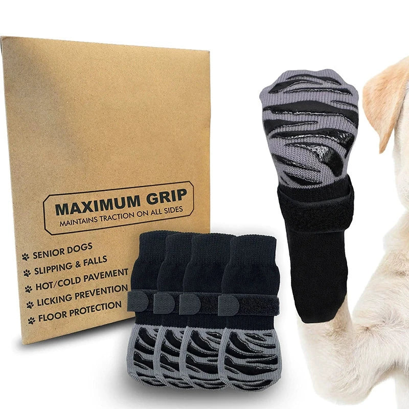 Anti-Slip Dog Socks (4 Pack)