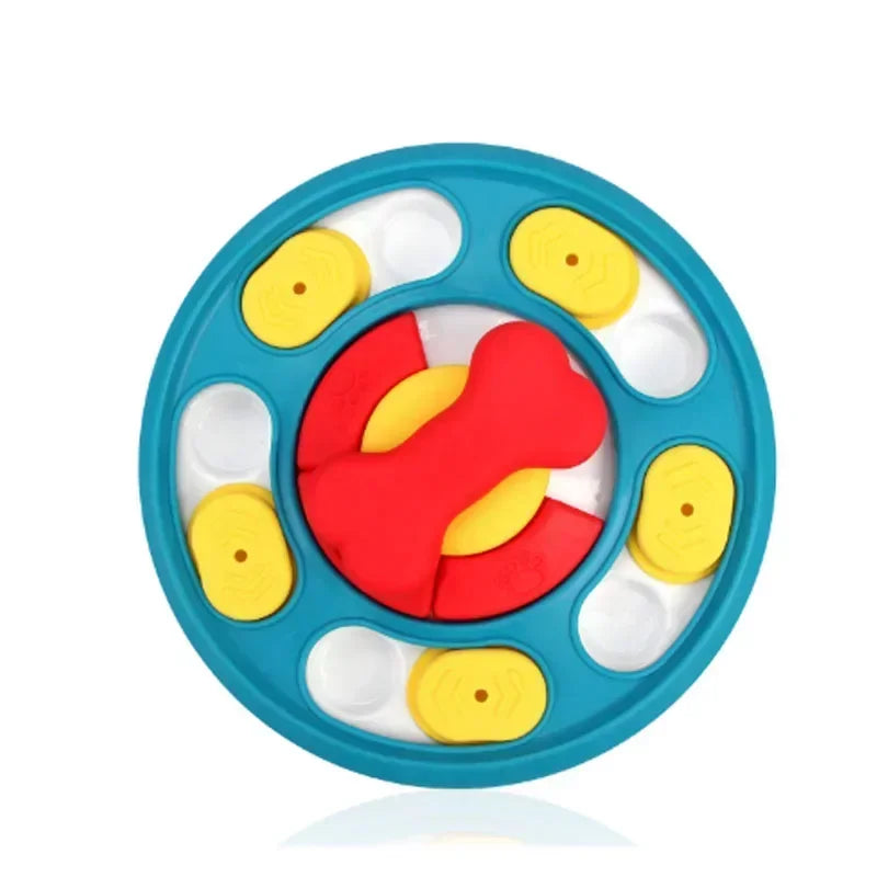 Interactive dog puzzle slow feeder bowl