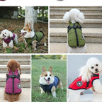 Padded Dog Jacket with Built-In Harness