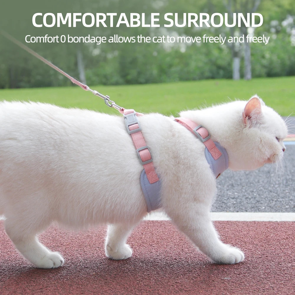 Soft Cat Harness and Lead Set