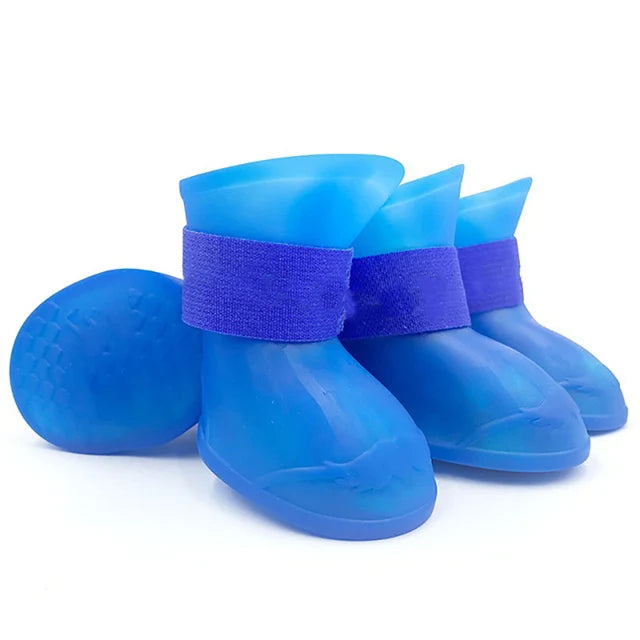 Waterproof rubber pet rain boots for dogs and cats