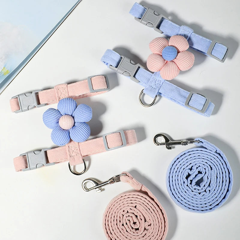 Flower Cat Harness and Lead Set