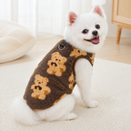 Fleece Dog Jacket with Leash Ring