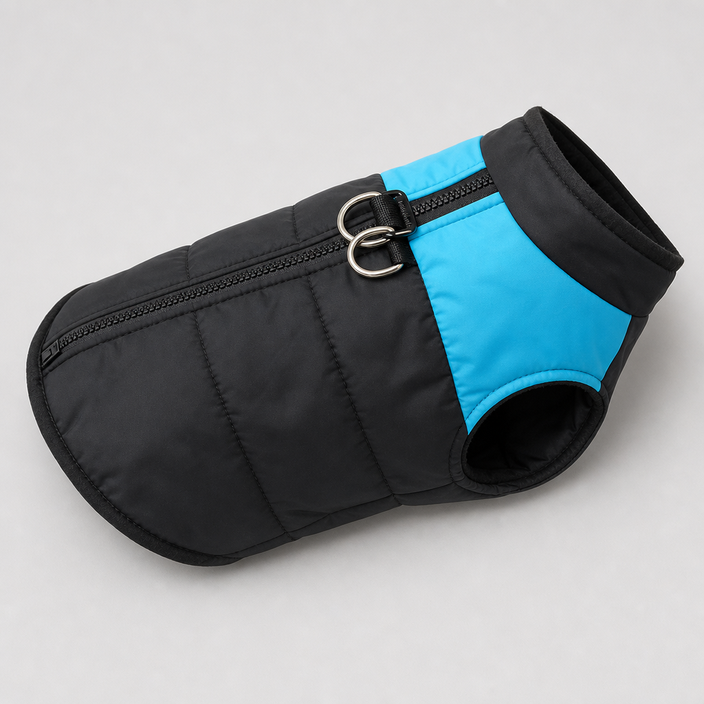 Padded Dog Jacket with Harness Ring