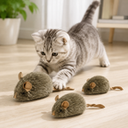 Plush Mouse Cat Toy Set