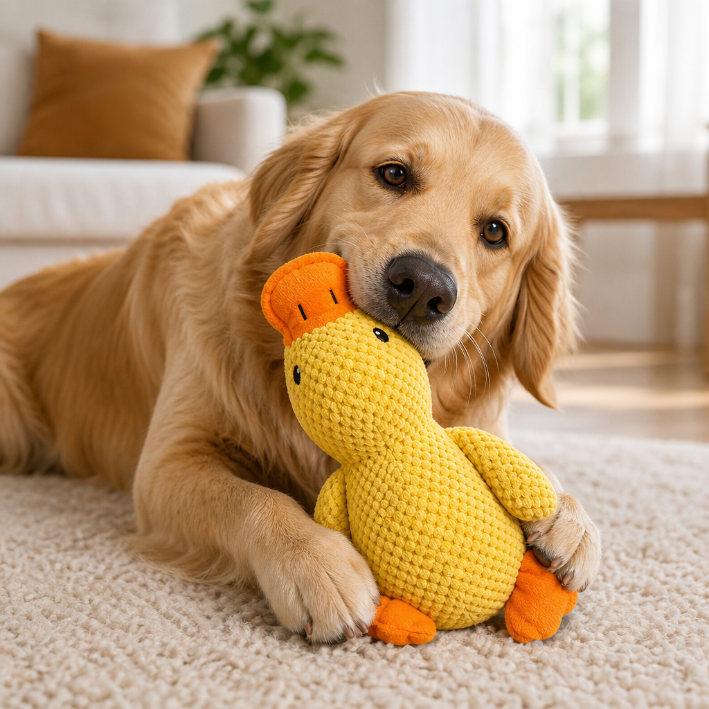 Squeaky Duck Plush Toy